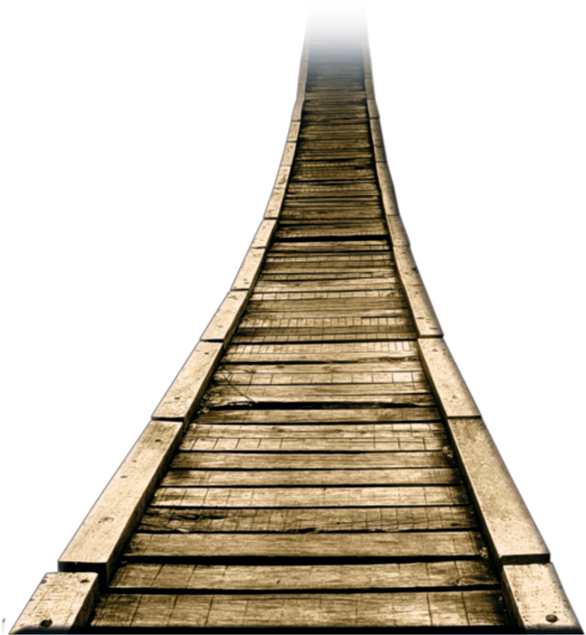 Ftestickers Bridge Wooden Vintage - Puente De Madera Png Clipart (828x898), Png Download