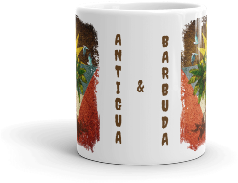 Grunge Flag White Glossy Mug - Coffee Cup Clipart (600x600), Png Download