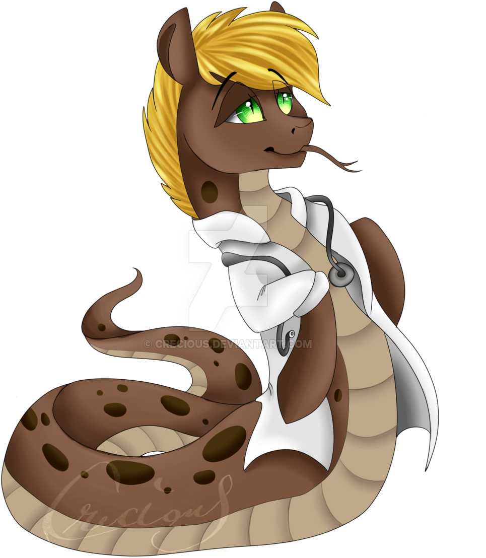 Crecious, Clothes, Doctor, Forked Tongue, Lab Coat, - Snake In A Lab Coat Clipart (965x1108), Png Download