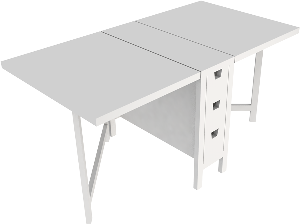 Norden Folding Table - Folding Table Cad Clipart (1000x1000), Png Download
