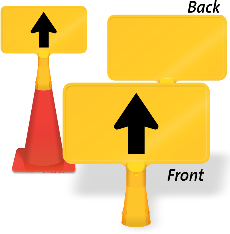 Straight Thru Arrow Symbol - No Construction Traffic Signage Clipart (800x800), Png Download