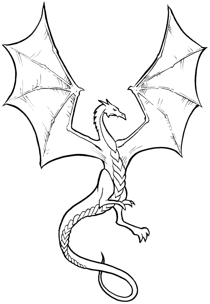 Free Coloring Pages Scary Dragons Coloring Pictures - Realistic Dragon Coloring Sheet Clipart (700x987), Png Download