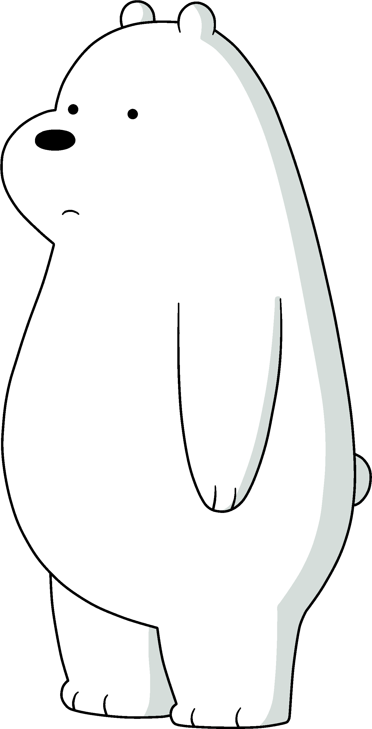 Polar De Somos Osos , Png Download - We Bare Bears Ice Bear Waving Clipart (1435x2807), Png Download