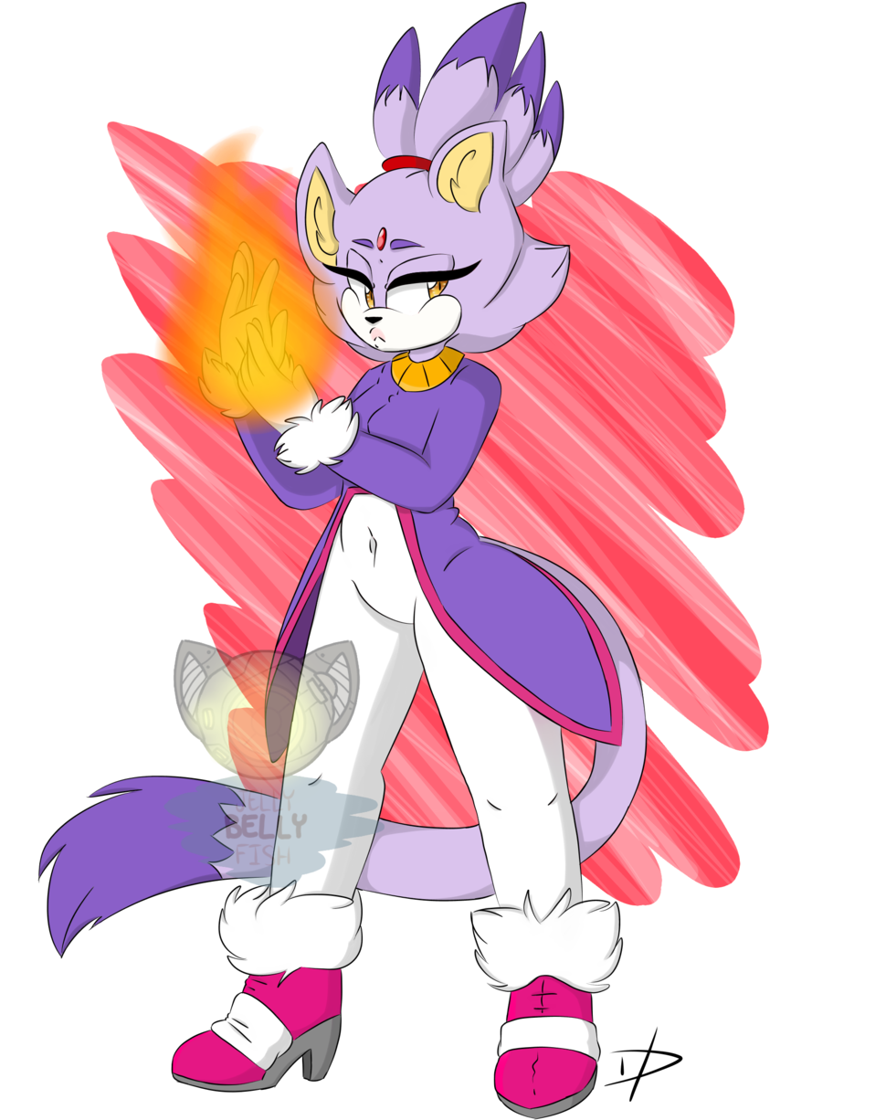 Blaze The Cat - Cartoon Clipart (960x1280), Png Download