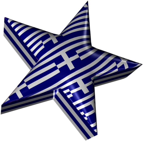 3d Plastic Greek Star - 3d Star Gif Animated Clipart (608x579), Png Download