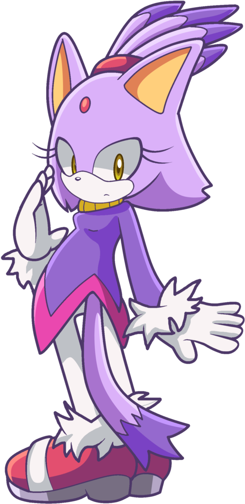 Blaze The Cat By Theleonamedgeo - Blaze The Cat Clipart (600x1078), Png Download