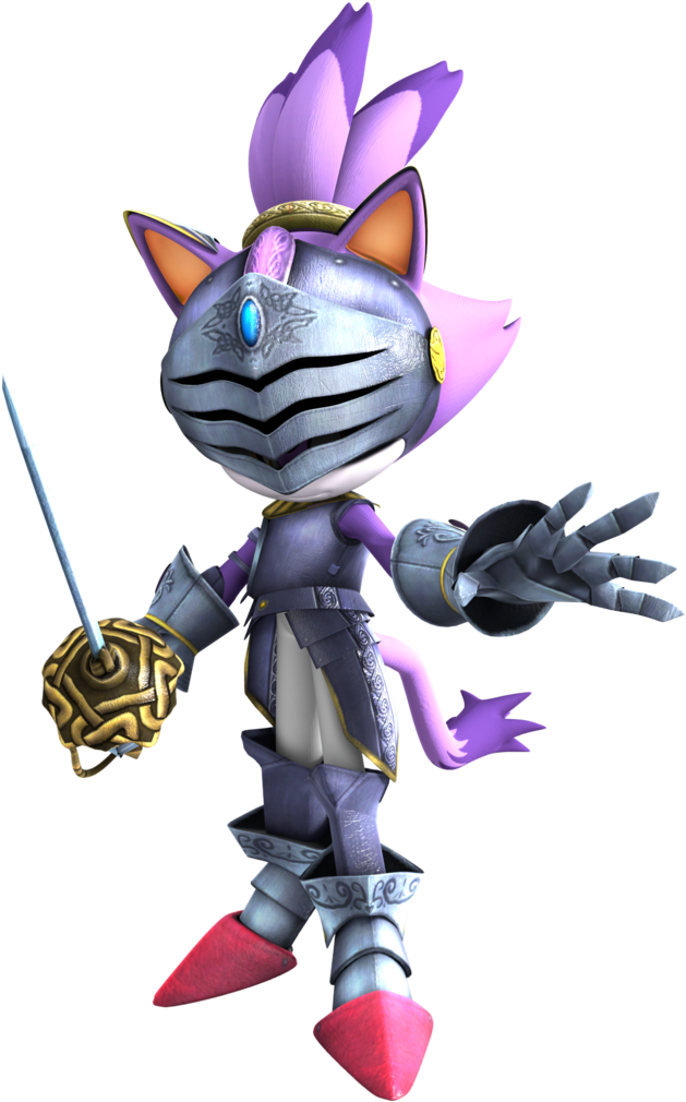 #sonic The Black Knight Blaze The Cat With Armor - Sir Percival Knight Of The Grail Clipart (1024x1024), Png Download