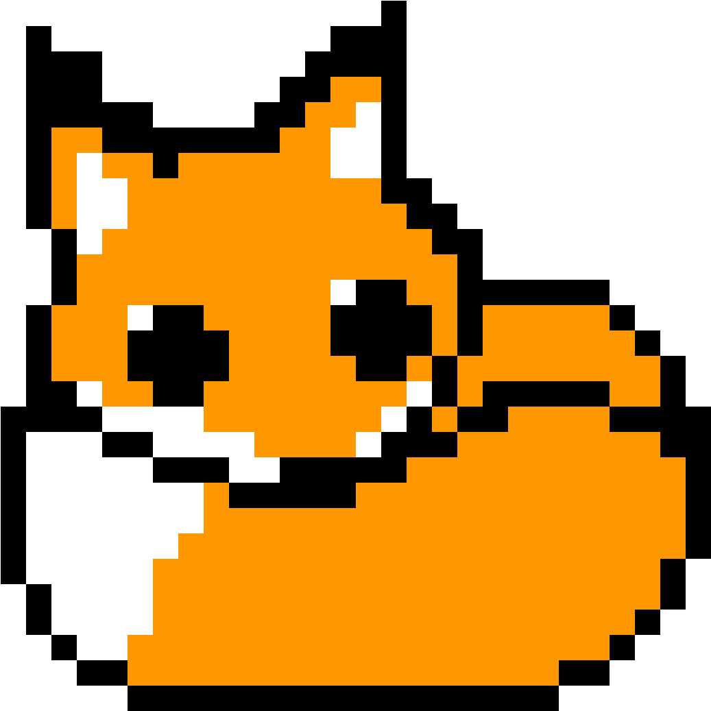 Minecraft Pixel Art Fox Clipart (1184x1184), Png Download