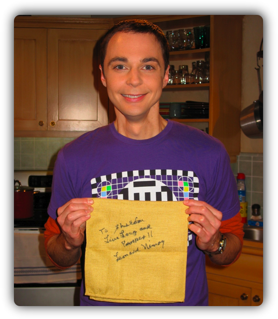 "to Sheldon, Live Long And Prosper Leonard Nimoy" - Jim Parsons Clipart (558x642), Png Download