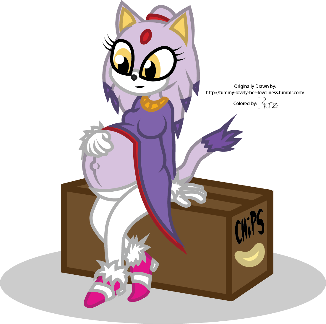 Blaze The Cat - Cartoon Clipart (1103x1097), Png Download