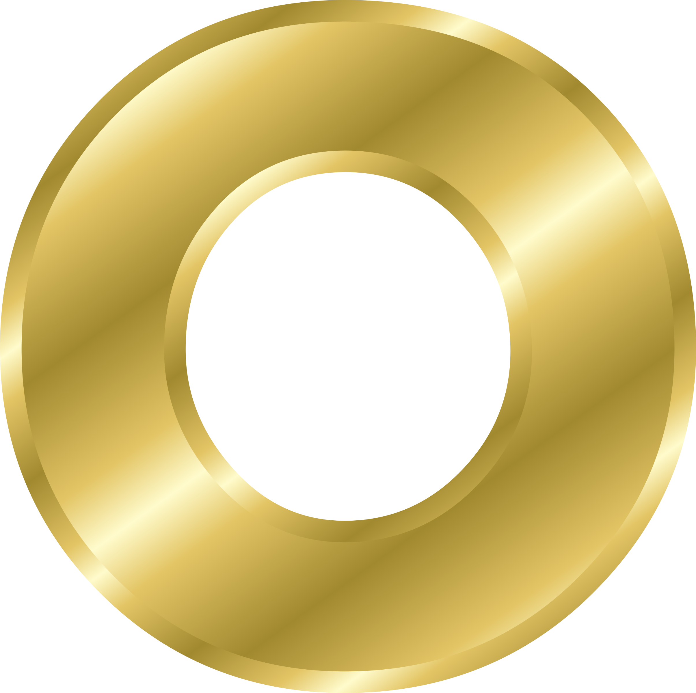Picture Letters Png - Letter O In Gold Clipart (2410x2400), Png Download