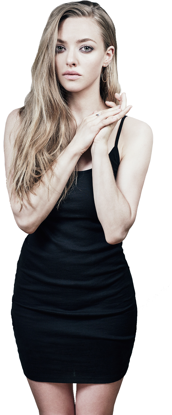 Amanda Seyfried Transparent Background - Amanda Seyfried 2018 Black Dress Clipart (750x1650), Png Download