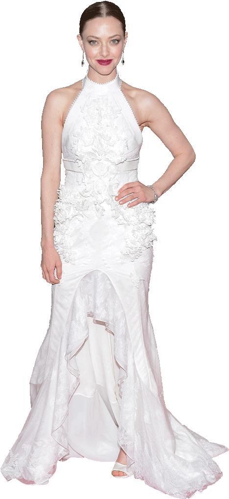 Celebrities Amanda Cutout - Gown Clipart (468x1018), Png Download
