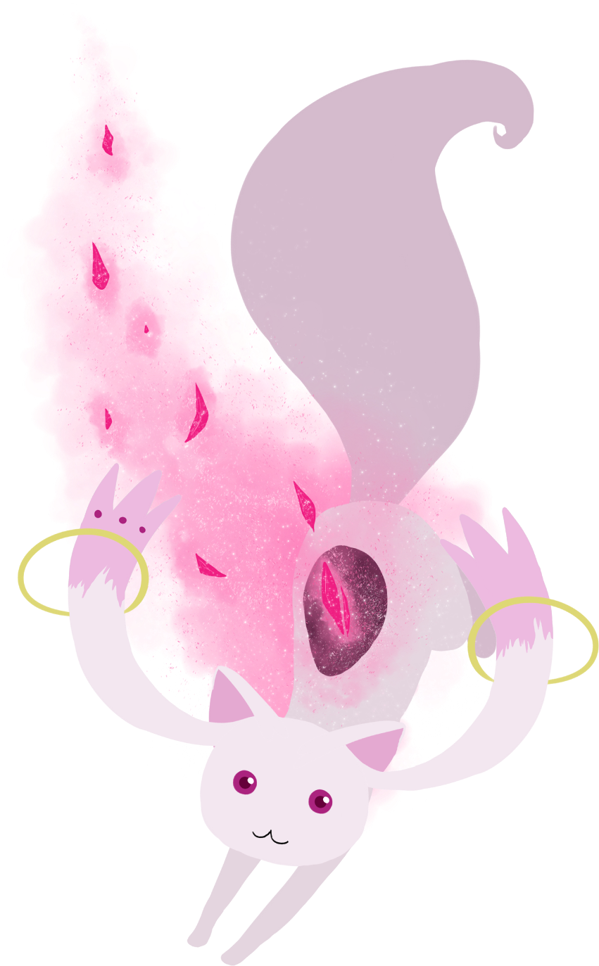 Kyubey From Puella Magi Madoka Magica - Illustration Clipart (1000x1454), Png Download