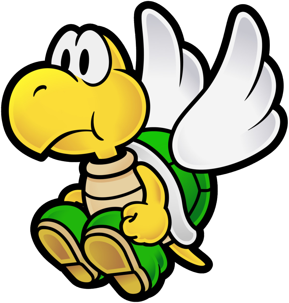 Mario Turtle With Wings Clipart , Png Download - Paper Mario Koopa Transparent Png (977x1024), Png Download
