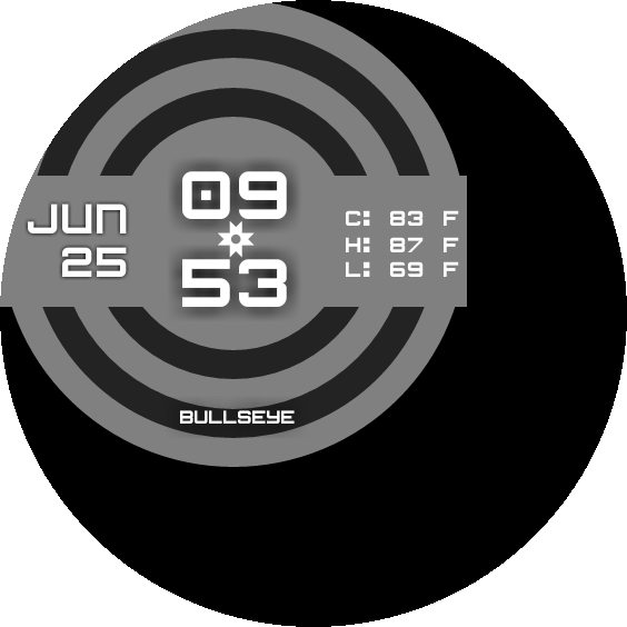 Bullseye Watchface Watch Face Preview Clipart (564x564), Png Download
