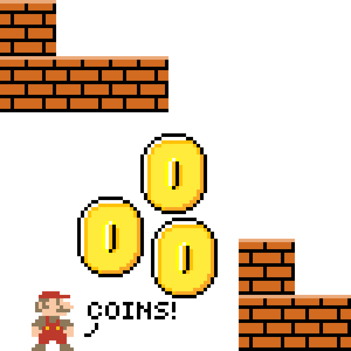 Mario Coins - Super Mario Bros Stair Block Clipart (1200x1200), Png Download