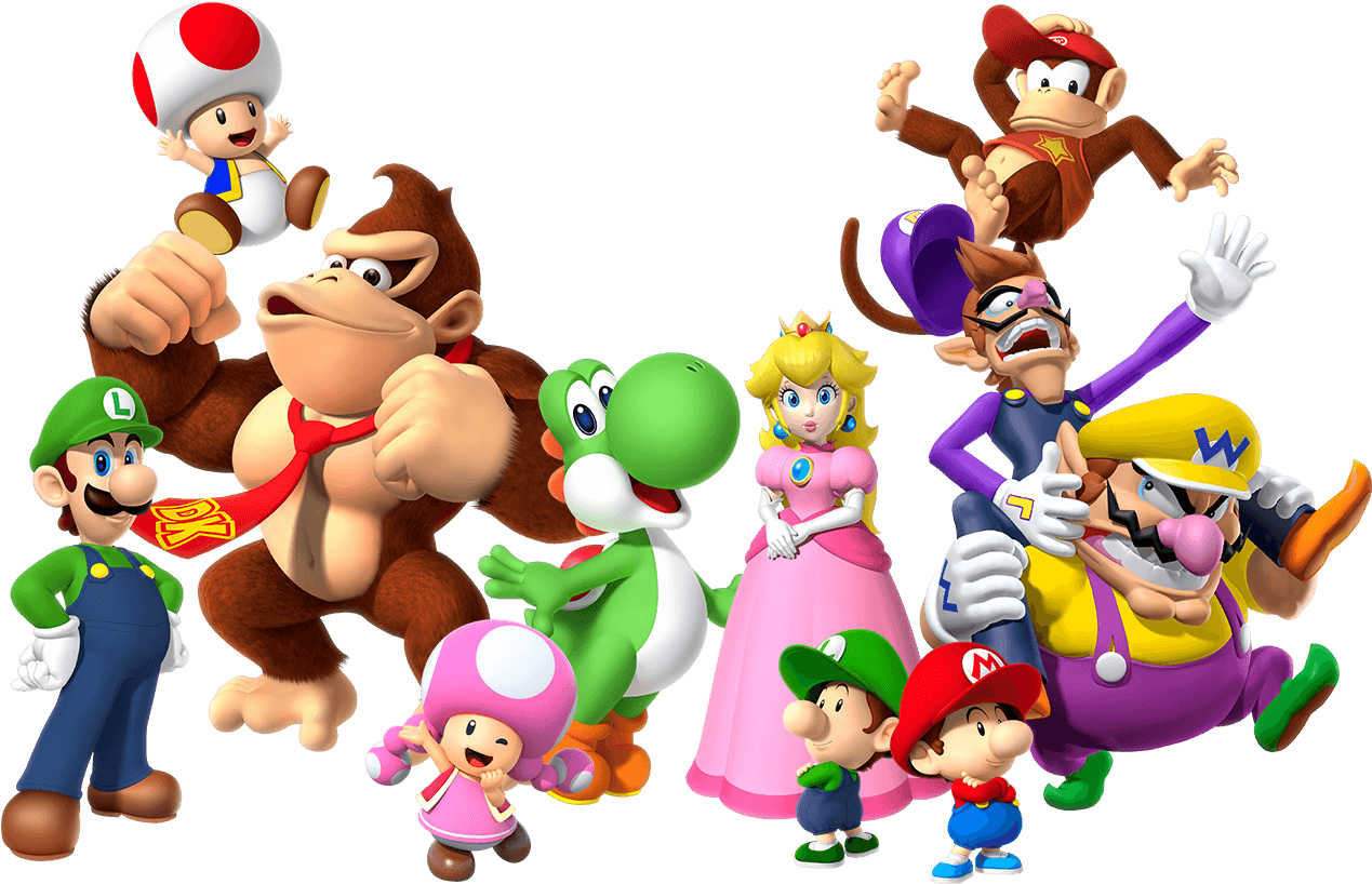 Friends - Wario And Waluigi Png Clipart (1285x817), Png Download