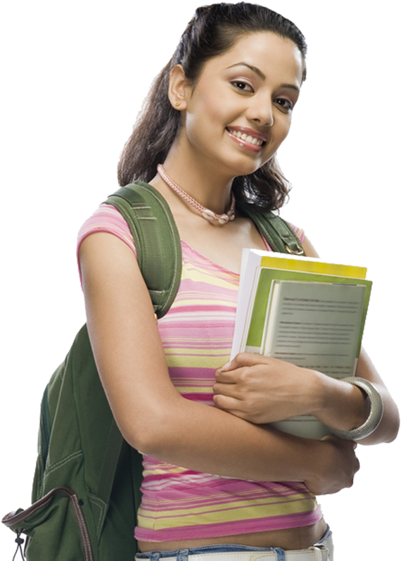 About Our Team - College Going Girl Png Clipart (582x876), Png Download