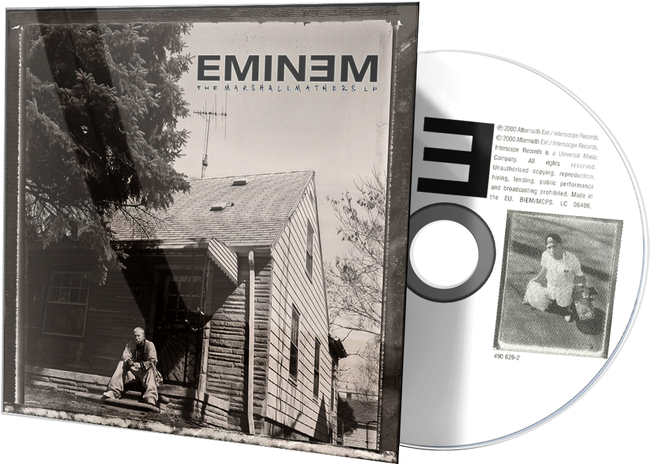Album 3d Face - Eminem Marshall Mathers Lp Cover Clipart (1000x680), Png Download