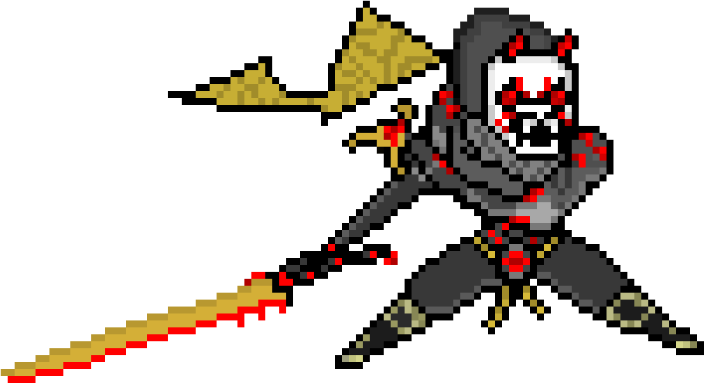 Oni Genji Pixel - Oni Genji Pixel Art Clipart (1160x600), Png Download