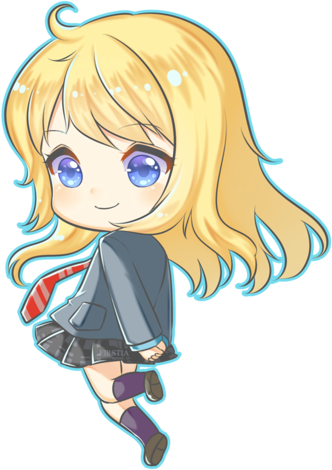 Your Lie In April Transparent - Your Lie In April Chibi Clipart (827x967), Png Download