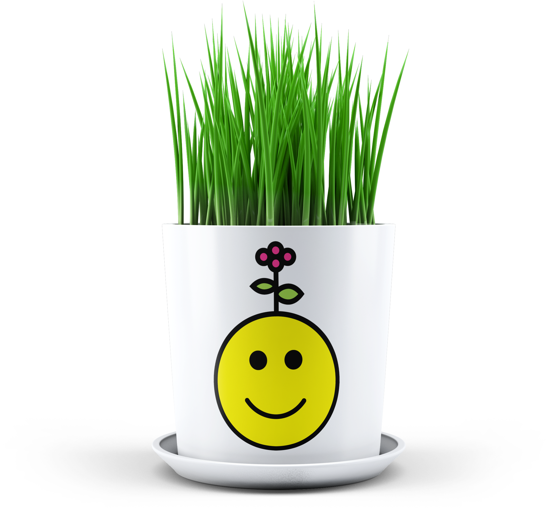 Happy Emoji Planter - Smiley Clipart (2500x2500), Png Download