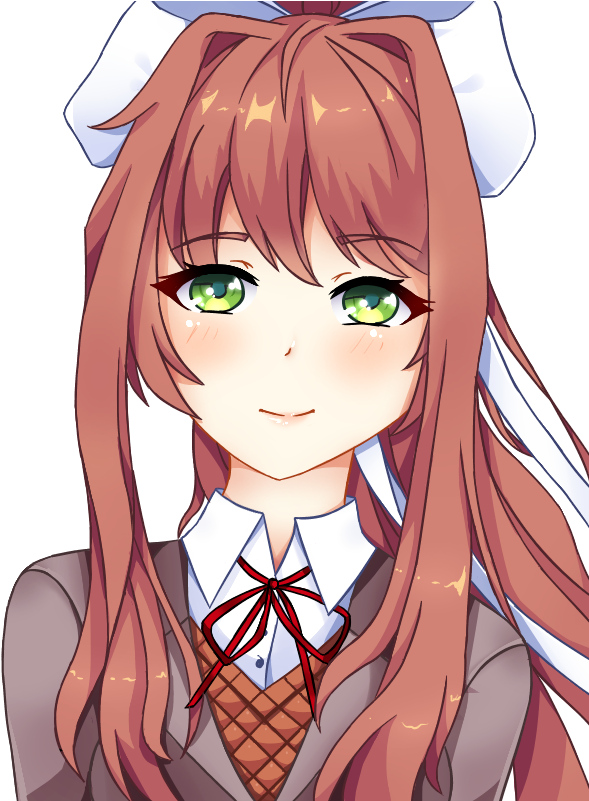 Monika ,doki Doki Literature Club,foreign Vn, - Doki Doki Literature Club Monika Clipart (800x800), Png Download