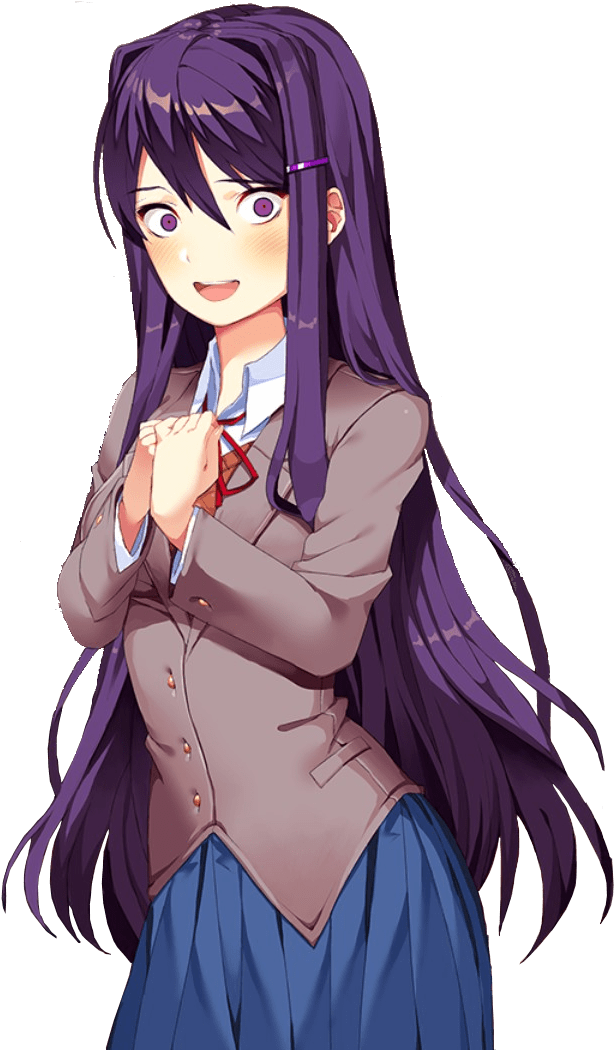 Yuri Doki Doki Literature Club Stab Clipart (628x1062), Png Download