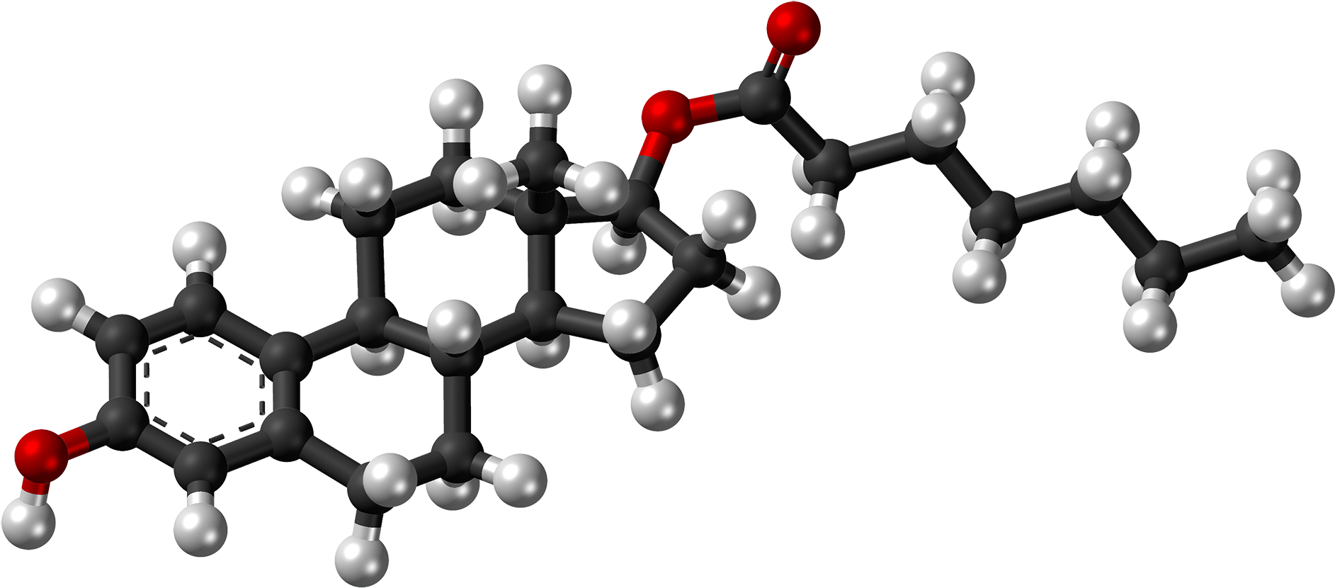 Estradiol Enanthate Molecule Ball - Molecule Clipart (2000x951), Png Download