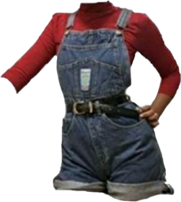 #outfit #ootd #clothes #clothing #overalls #turtleneck - Overall Clipart (688x765), Png Download