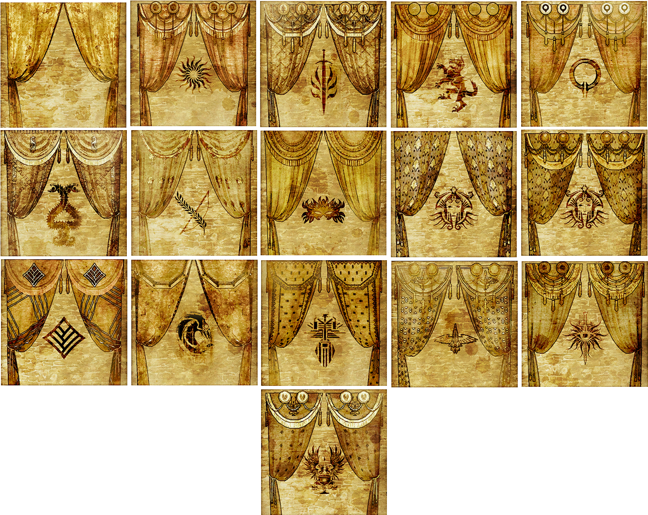Skyhold Drapes Collection - Dragon Age Inquisition Drapery Clipart (1313x1045), Png Download