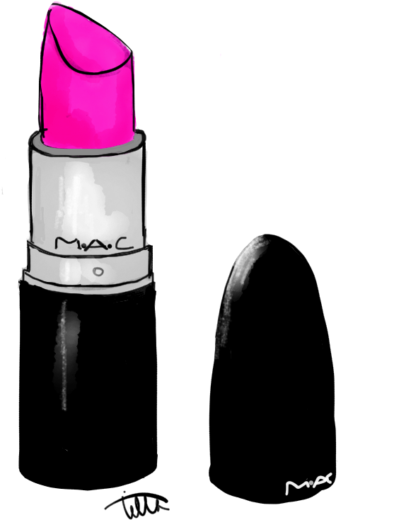 Mac Lipstick Illustration , Png Download - Tints And Shades Clipart (581x734), Png Download