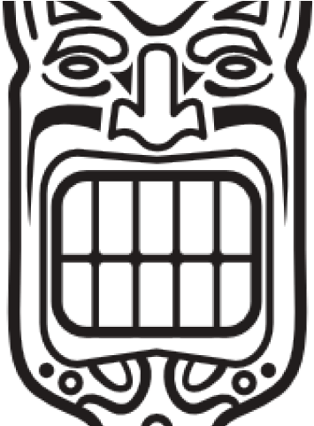 Tiki Mask Template - Tiki Clipart (640x480), Png Download