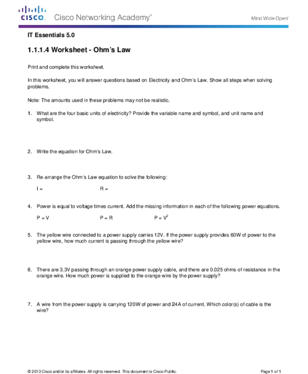 Pdf - 1.1 1.4 Ohm's Law Clipart (600x776), Png Download