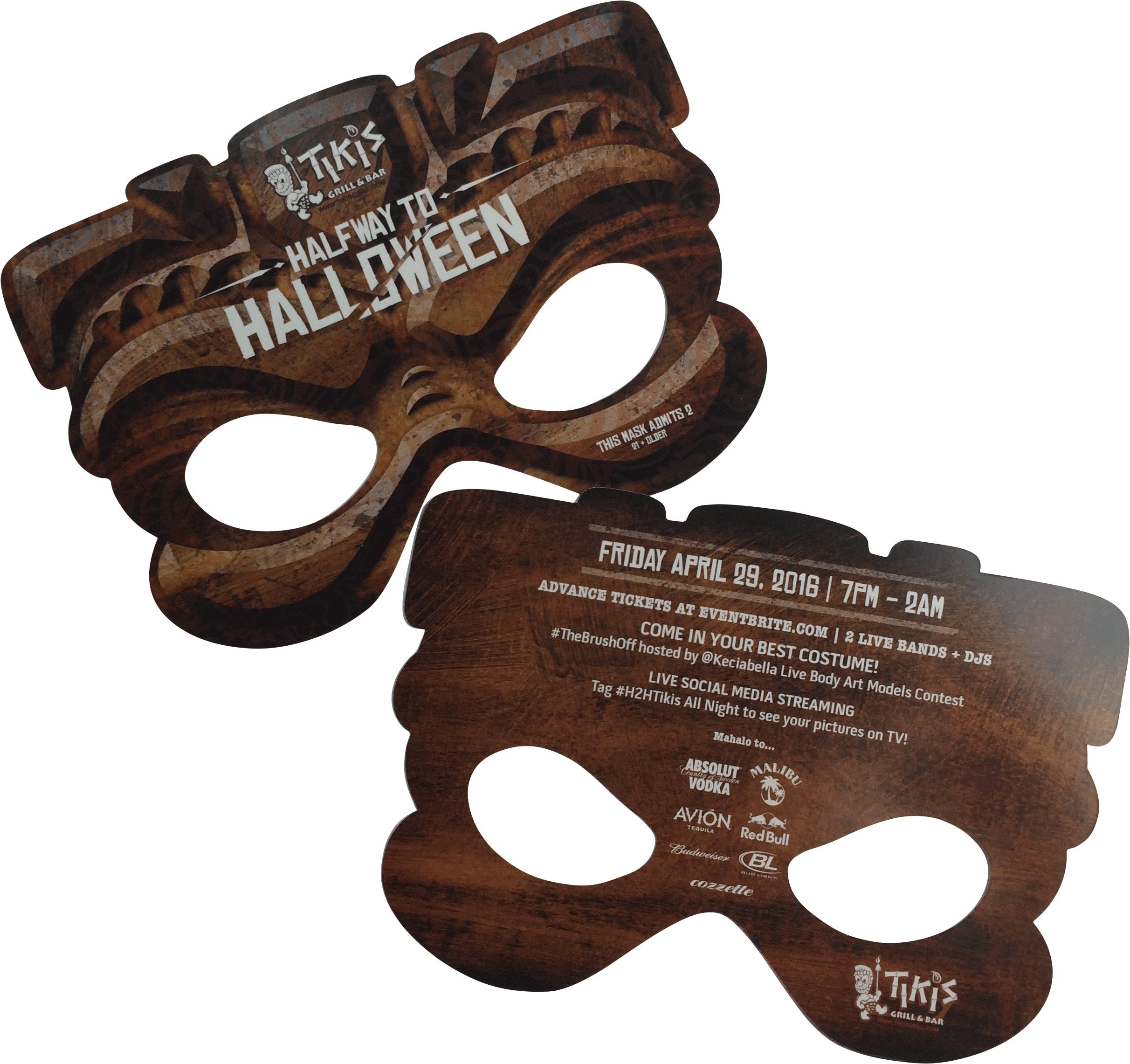 Print Tiki's Mask - Mask Clipart (2424x2282), Png Download