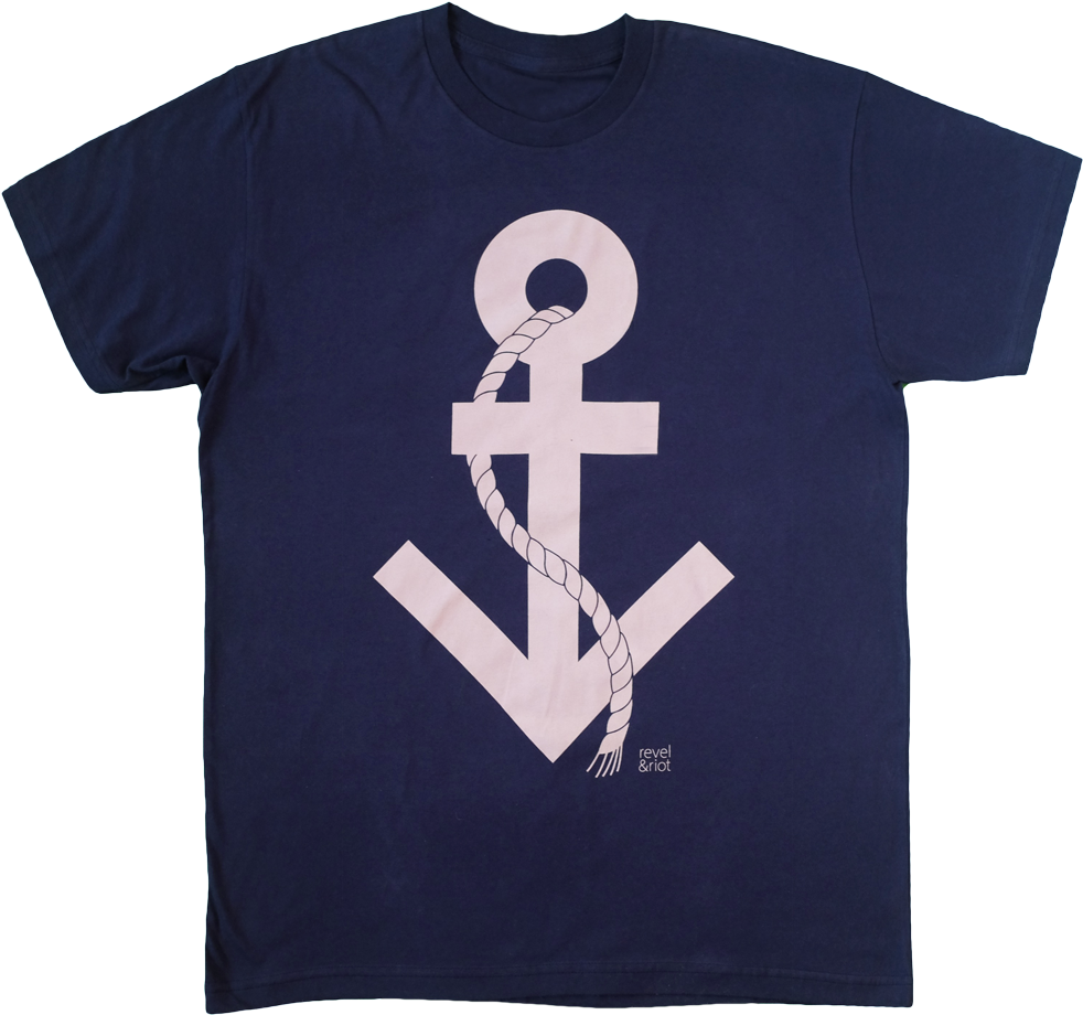 Revel And Riottrans Symbol Anchor T-shirt - Active Shirt Clipart (1140x975), Png Download