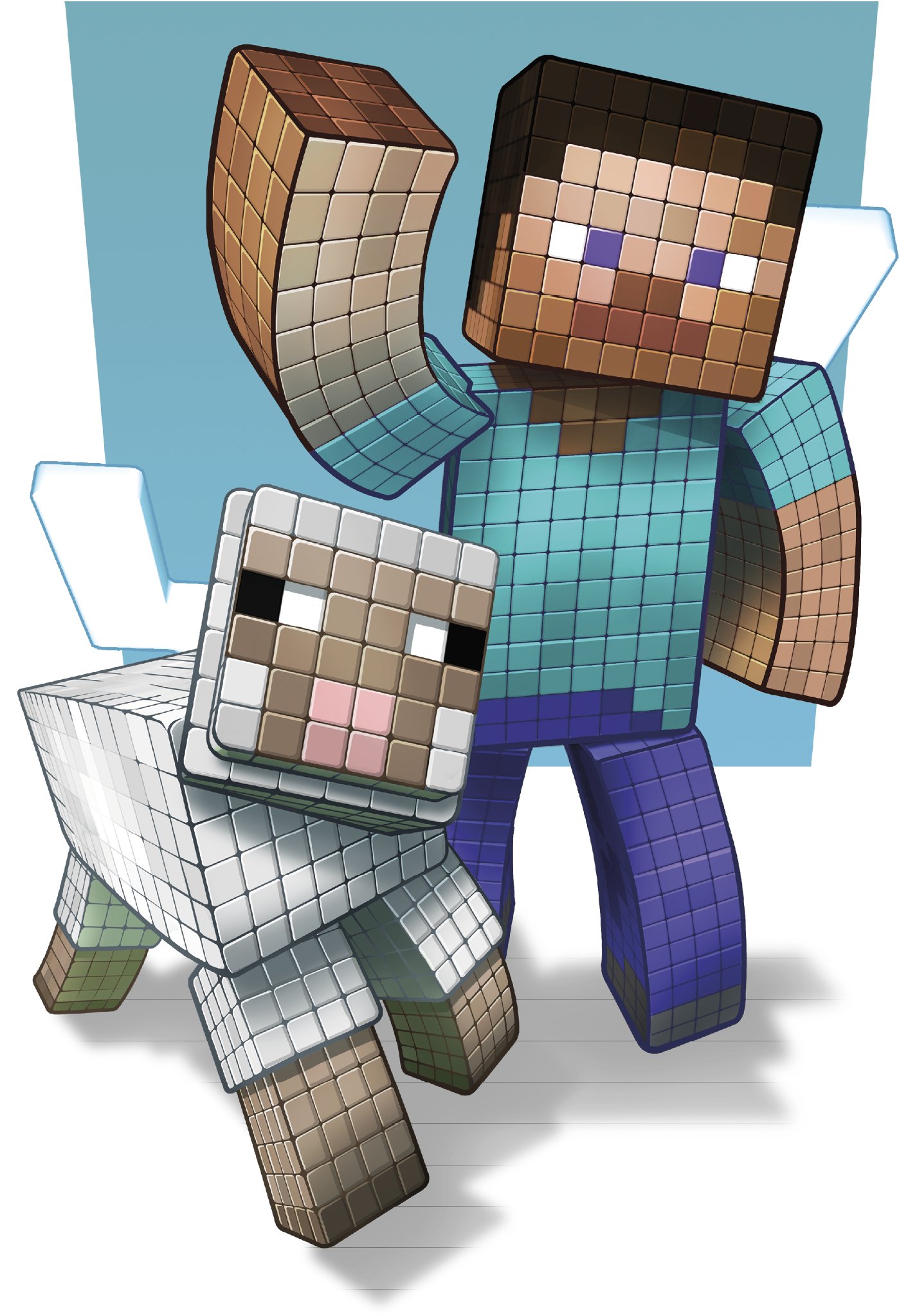 Welcome To Minecraft Welcome To Minecraft - Cartoon Clipart (1901x2174), Png Download