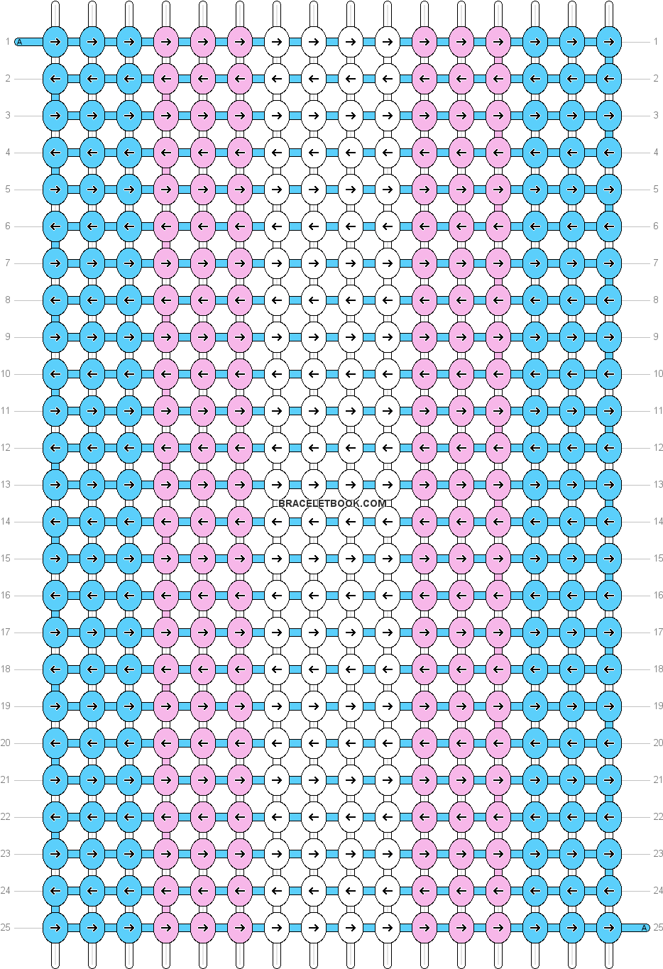 Download Preview - Trans Friendship Bracelet Pattern Clipart (948x1372), Png Download