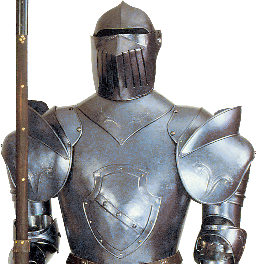 Vector Black And White Download Italian Knight W Halberd - 16th Century Italian Armor Clipart (841x841), Png Download