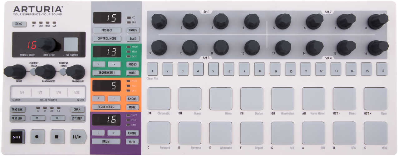 Beatstep Pro Top - Arturia Beatstep Pro Black Clipart (1437x600), Png Download
