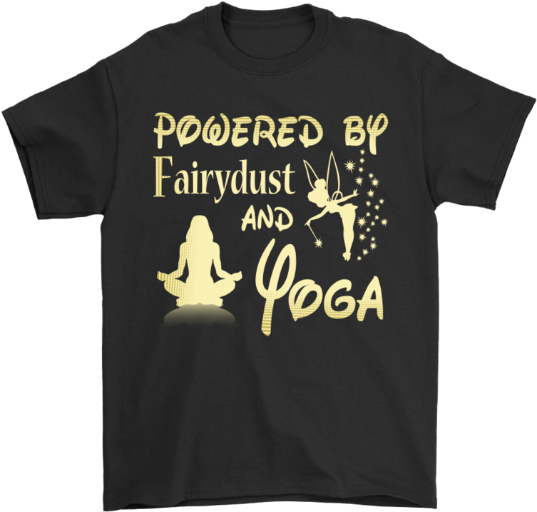 Powered By Fairydust And Yoga Shirts-potatotee Inc - Powered By Fairydust And Wine Clipart (753x717), Png Download