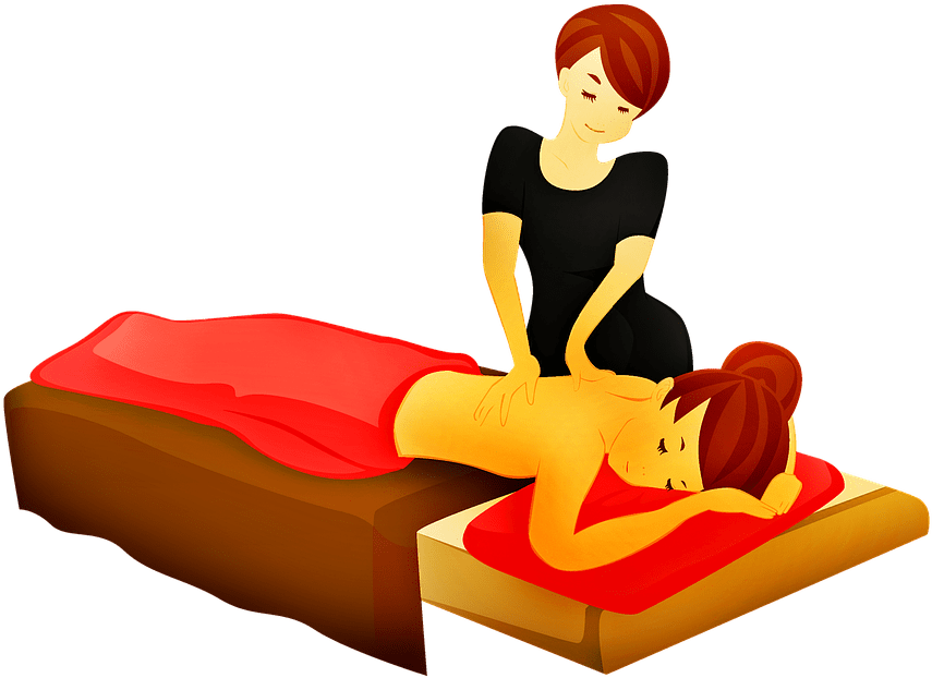 Massage Therapy Can Take Place On A Table, Chair, Or - エステ イラスト 素材 無料 Clipart (926x693), Png Download