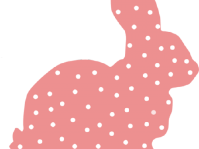 Bunny Clipart Polka Dot - Silhouette Easter Bunny Clipart - Png Download (640x480), Png Download