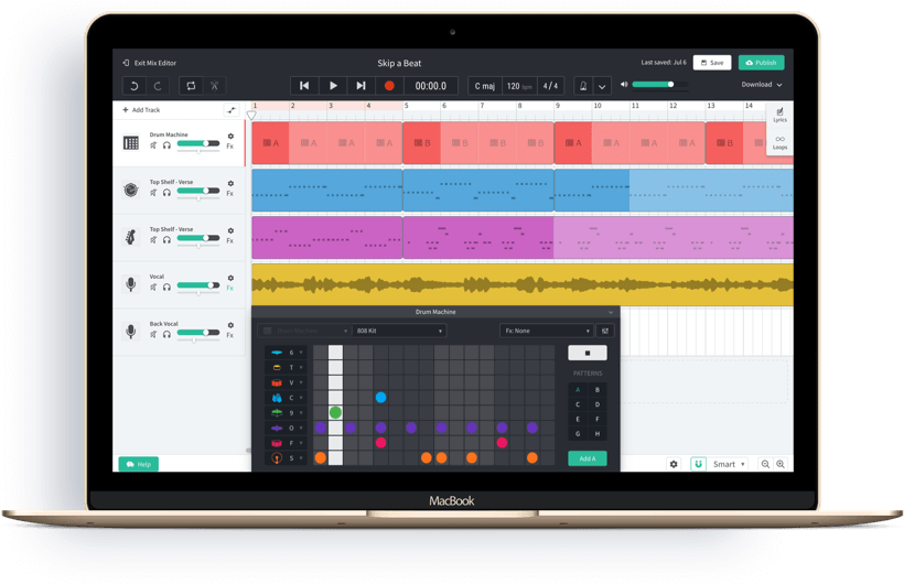 100% Free Online Daw - Bandlab Cakewalk Clipart (832x544), Png Download