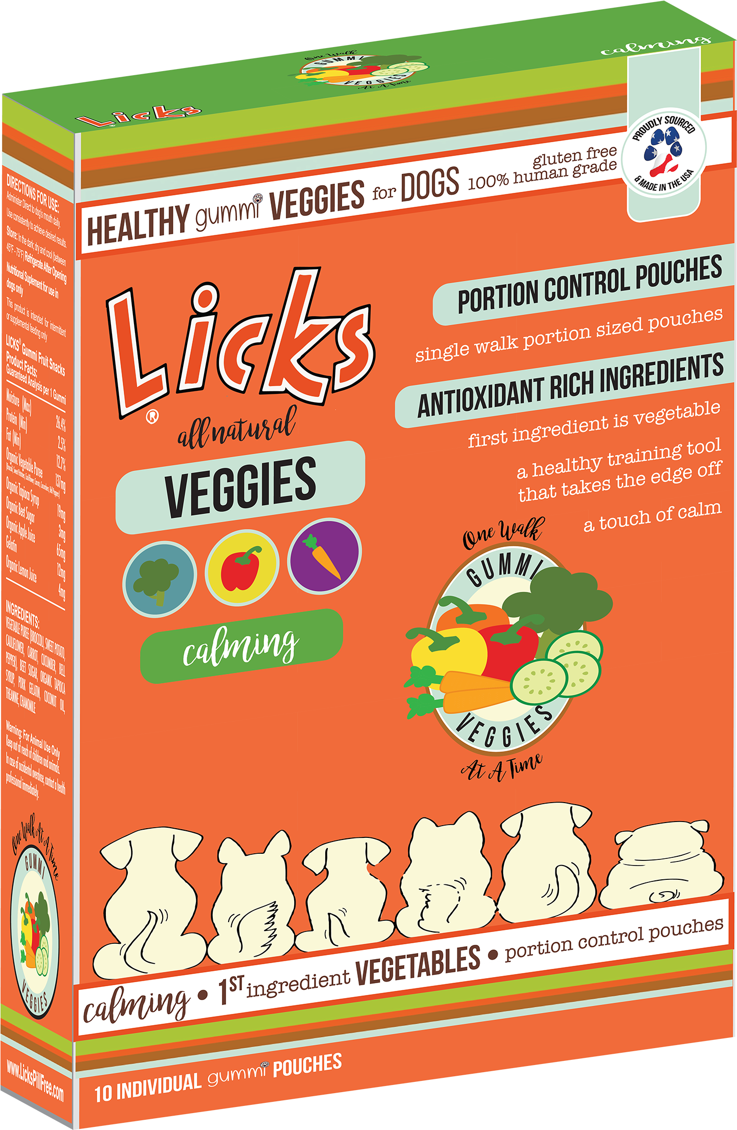 Licks® Calming Veggies 10 Pack - Poster Clipart (1441x2209), Png Download
