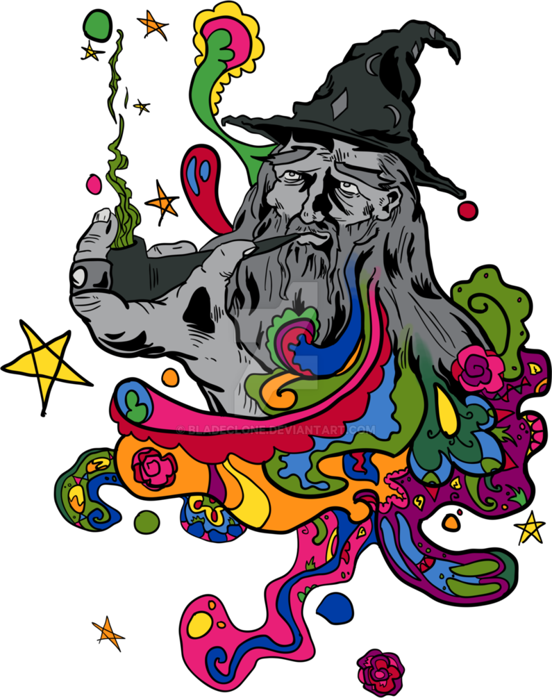 Stoner Png - Smoking Wizard Clipart (795x1005), Png Download