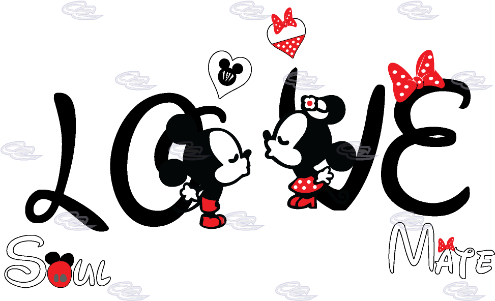 Mickey Mouse Minnie T Shirt The Walt - Mickey And Minnie Mouse Couple Shirt Clipart (1013x697), Png Download