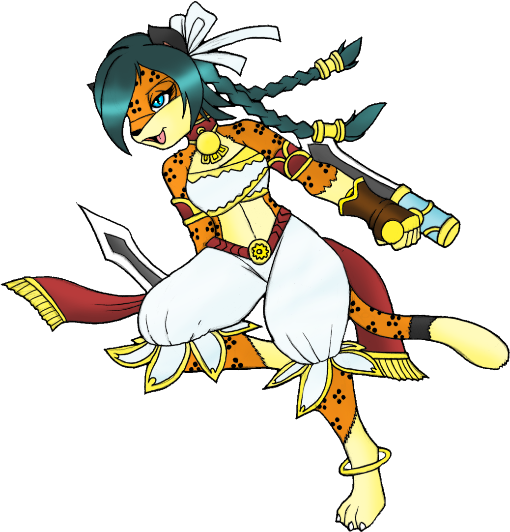 Soul Calibur Talim Anthro Leopard Tf - Cartoon Clipart (1121x1181), Png Download