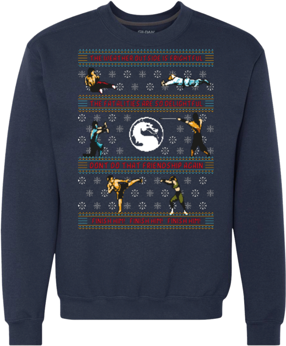 Finish Him Png - Crew Neck Clipart (1155x1155), Png Download